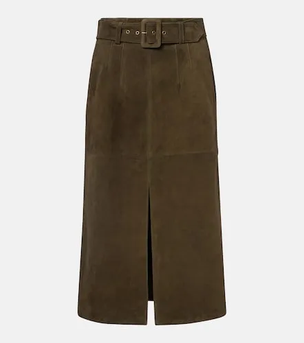 Alexie belted suede midi skirt - Veronica Beard - Modalova