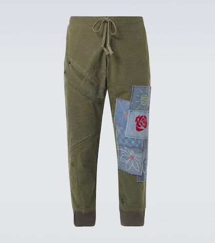 Patchwork cotton sweatpants - Greg Lauren - Modalova