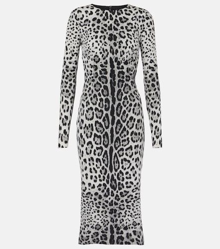Vestido midi en mezcla de seda - Dolce&Gabbana - Modalova