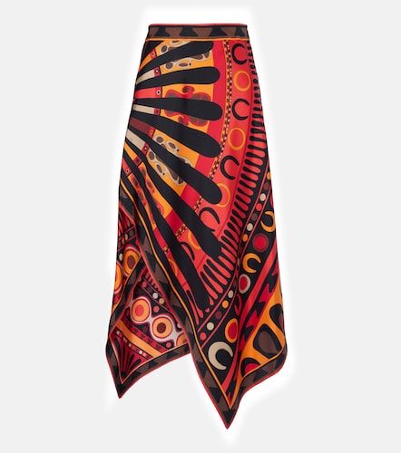 Gonna midi Soleil in twill di seta - Pucci - Modalova