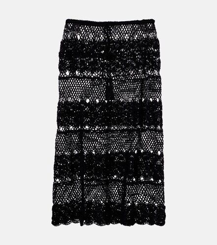Falda midi Filigree de croché de algodón - Anna Kosturova - Modalova