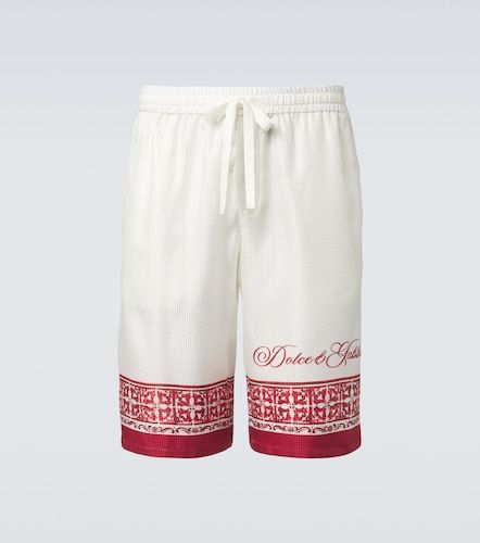 Majolica silk twill jacquard Bermuda shorts - Dolce&Gabbana - Modalova