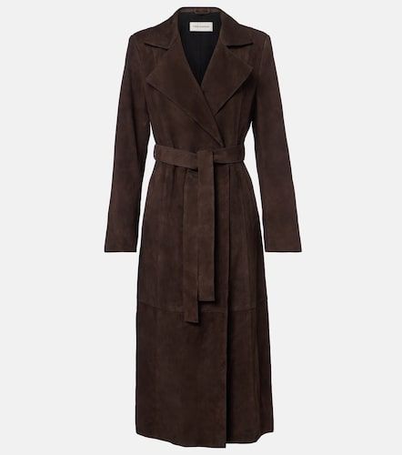 Winona belted suede wrap coat - Nour Hammour - Modalova