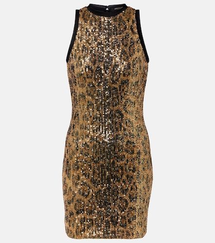 Sequined leopard-print minidress - Roberto Cavalli - Modalova