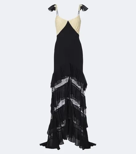Auralite lace-paneled tiered gown - De La Vali - Modalova