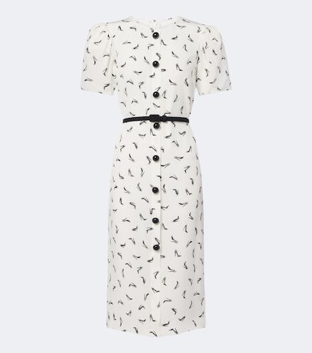 Vestido midi de crepé de china de seda estampado - Carolina Herrera - Modalova