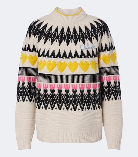 Jacquard wool and cashmere sweater - Chloe - Modalova