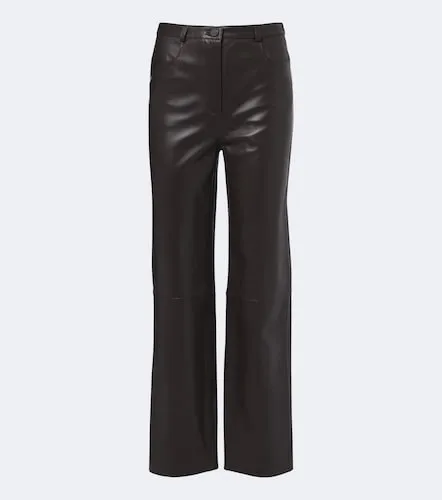 Cobe leather straight pants - Loulou de Saison - Modalova