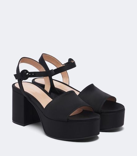 Satin platform sandals - Gianvito Rossi - Modalova
