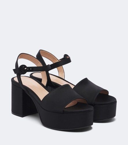 Satin platform sandals - Gianvito Rossi - Modalova