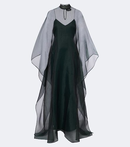 Caftán Sphinx de organza drapeado - Taller Marmo - Modalova
