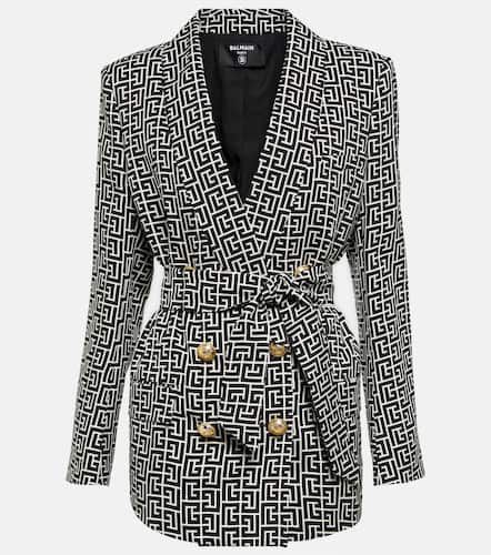 Double-breasted monogram jacket - Balmain - Modalova