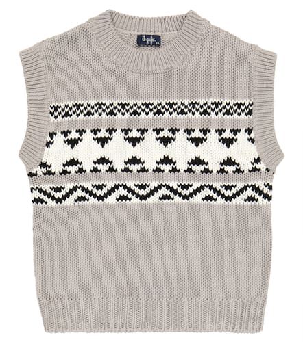 Jacquard cotton sweater vest - Il Gufo - Modalova