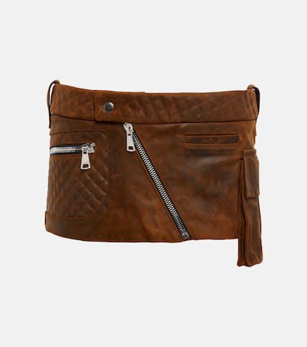 Leather cargo mini skirt - LaQuan Smith - Modalova