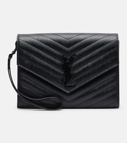 Cassandre matelasse leather clutch - Saint Laurent - Modalova