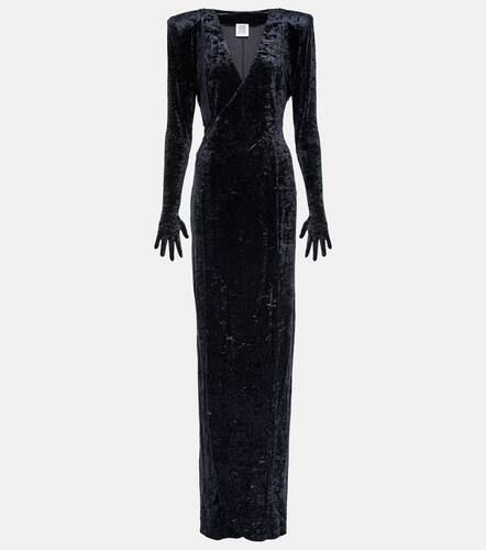 Diva gloves velvet maxi dress - Vetements - Modalova