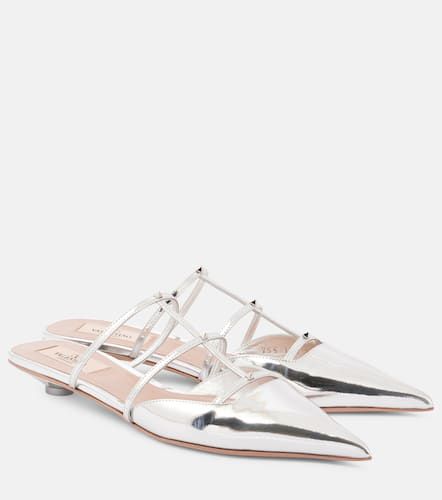 Rockstud metallic leather flats - Valentino Garavani - Modalova