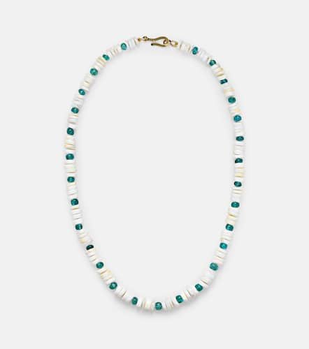 Kt gold beaded necklace with opal and apatite - Ileana Makri - Modalova