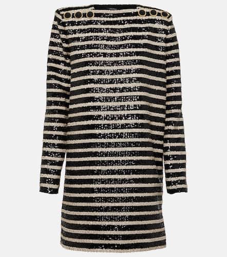 Balmain Sequined striped minidress - Balmain - Modalova