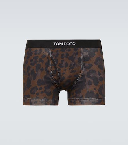 Leopard-print cotton-blend jersey boxer briefs - Tom Ford - Modalova
