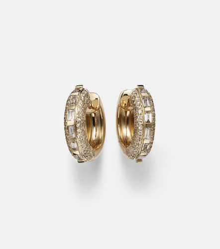 Kt hoop earrings with diamonds - Shay Jewelry - Modalova