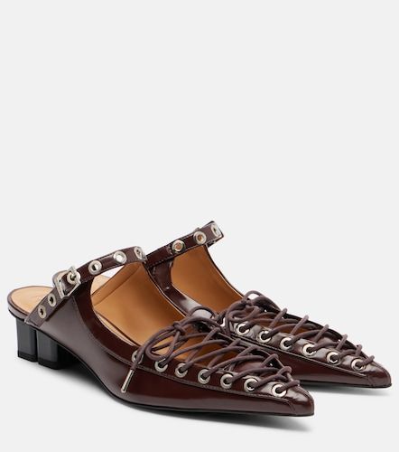 Ganni Eyelets 35 lace-up mules - Ganni - Modalova