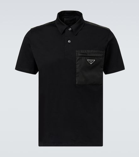 Polo in misto cotone con Re-Nylon - Prada - Modalova