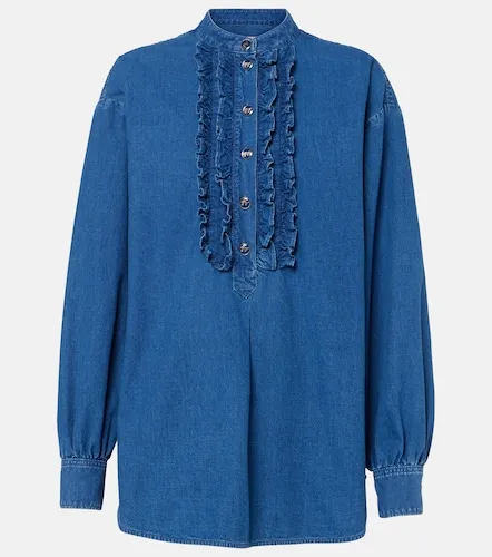 Ruffled denim blouse - Valentino Garavani - Modalova