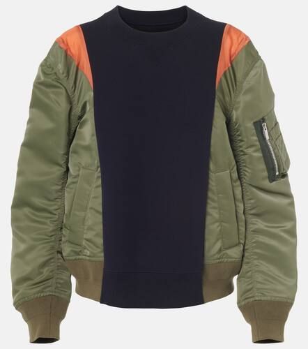 Sacai Felpa con jersey e twill - Sacai - Modalova