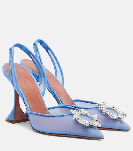 Begum embellished mesh slingback pumps - Amina Muaddi - Modalova