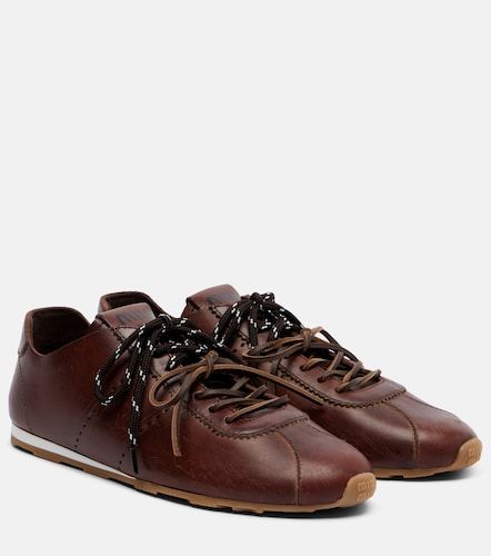 Miu Miu Plume leather sneakers - Miu Miu - Modalova