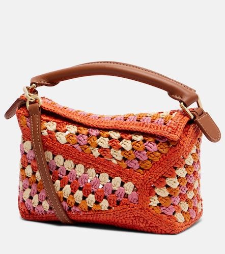 Paula's Ibiza Puzzle Mini raffia top-handle bag - Loewe - Modalova