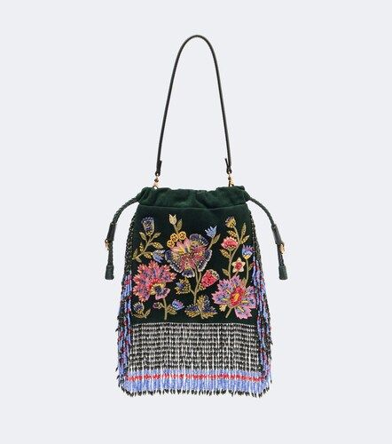 Kalispera Small beaded suede shoulder bag - Etro - Modalova