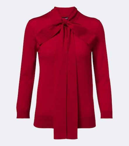 Pullover in lana vergine con fiocco - Dolce&Gabbana - Modalova