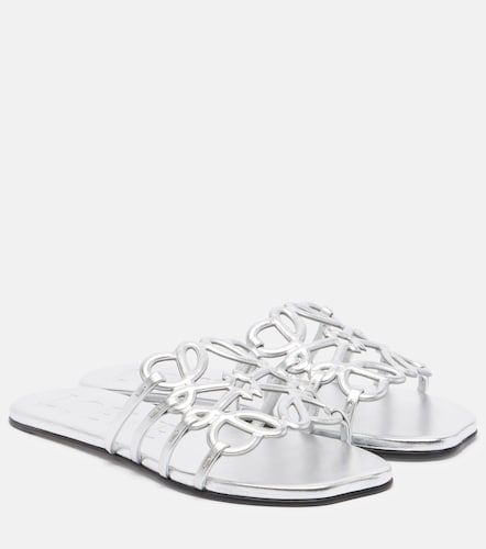 Pantoletten Petal Anagram aus Metallic-Leder - Loewe - Modalova