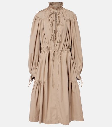 Abito chemisier in cotone con volant - Dries Van Noten - Modalova