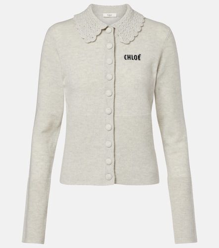 Chloé Cárdigan de lana con logo - Chloe - Modalova