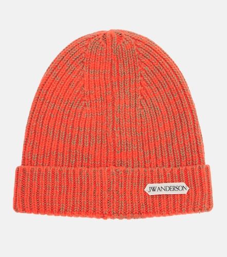 Berretto in lana e cotone a coste - JW Anderson - Modalova