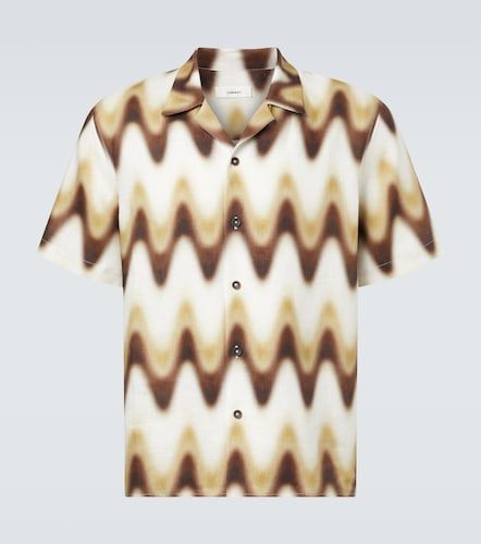 Camisa bowling de lino estampada - Commas - Modalova