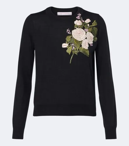 Embroidered wool sweater - Carolina Herrera - Modalova