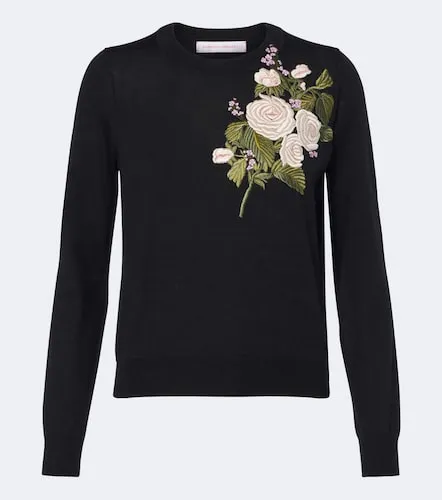 Pullover in lana con ricamo - Carolina Herrera - Modalova