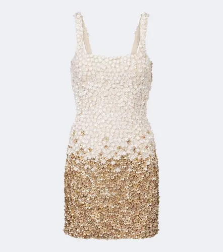 Embellished floral silk minidress - La Fuori - Modalova