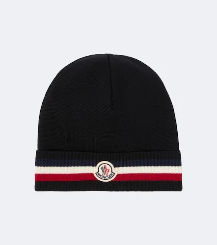 Moncler Tricolor virgin wool beanie - Moncler - Modalova