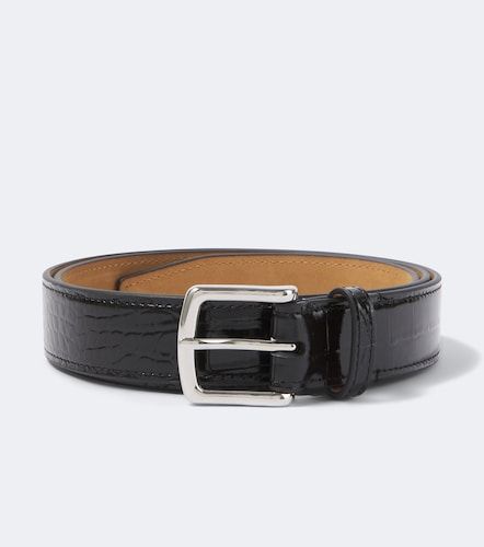 Croc-effect patent leather belt - George Cleverley - Modalova