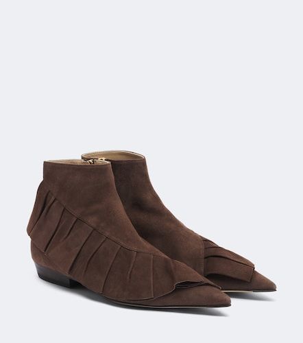 Ruffled suede ankle boots - JW Anderson - Modalova