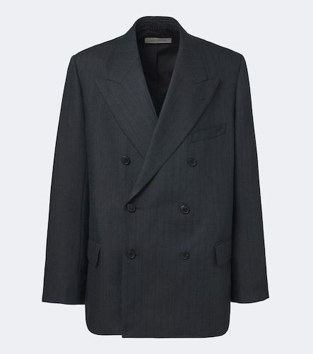 Double-breasted herringbone wool blazer - Dries Van Noten - Modalova