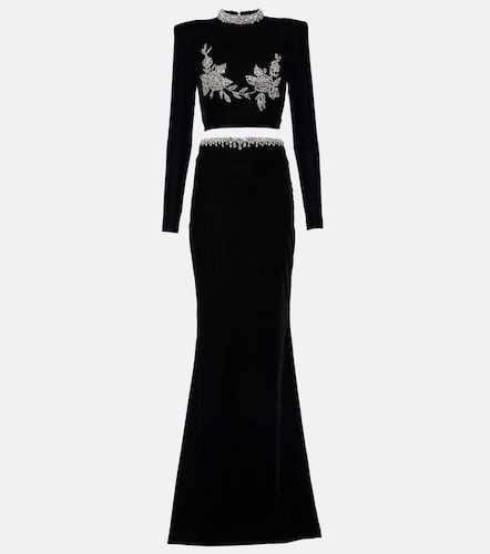 Top cropped e gonna lunga con ricamo - Miss Sohee - Modalova