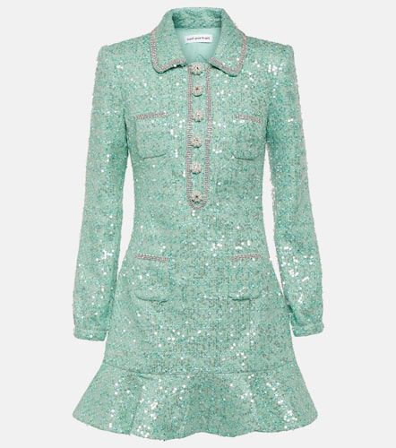 Sequined bouclÃ© minidress - Self-Portrait - Modalova