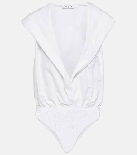 AlaÃ¯a Hooded cotton bodysuit - Alaia - Modalova