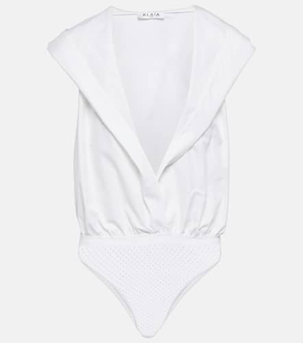 AlaÃ¯a Hooded cotton bodysuit - Alaia - Modalova